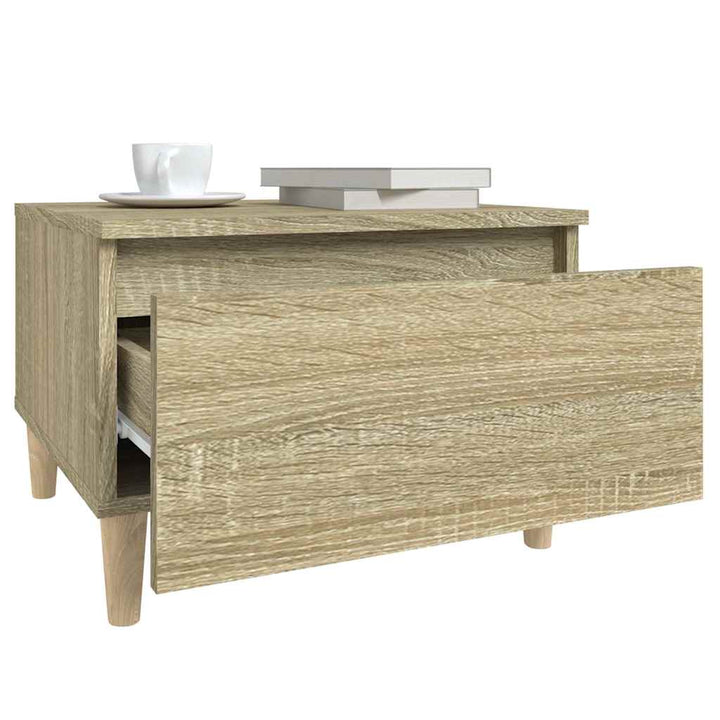 sideborde 2 stk. 50x46x35 cm konstrueret træ sonoma-eg