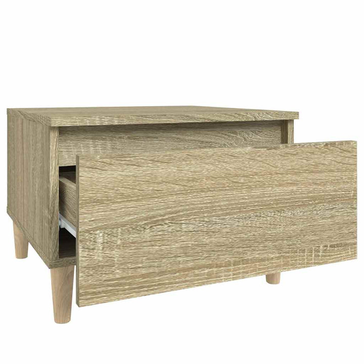 sideborde 2 stk. 50x46x35 cm konstrueret træ sonoma-eg