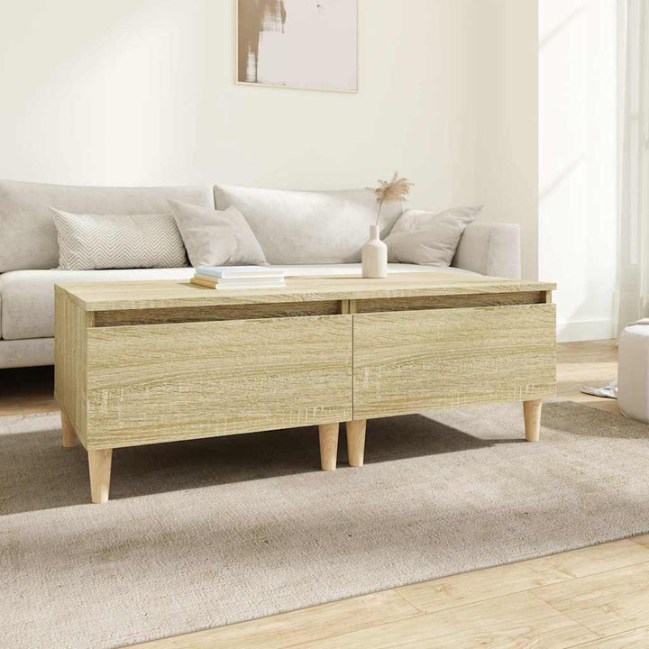 sideborde 2 stk. 50x46x35 cm konstrueret træ sonoma-eg