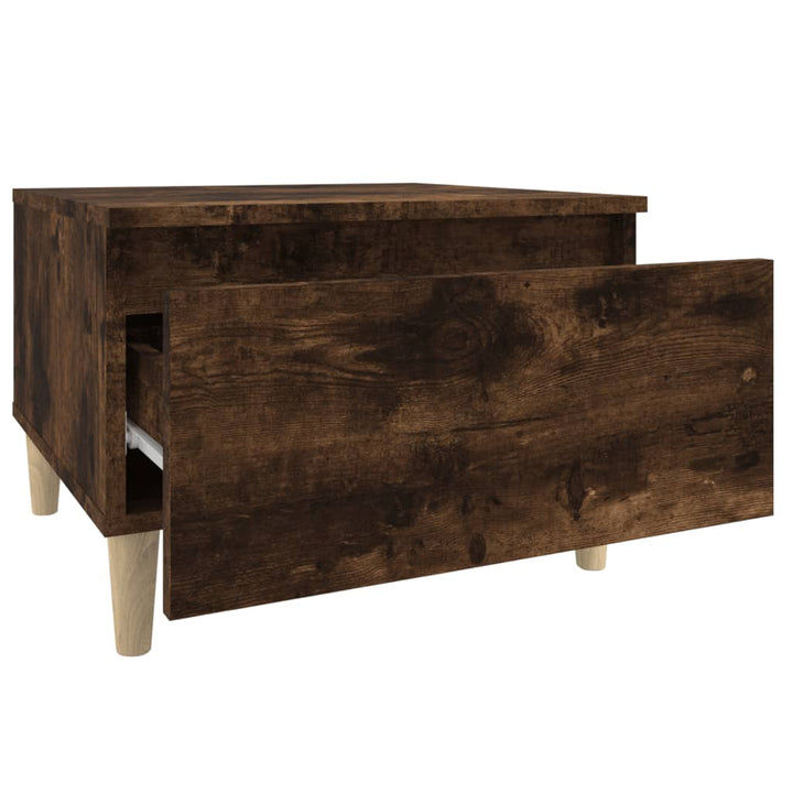 sidebord 50x46x35 cm konstrueret træ røget egetræsfarve
