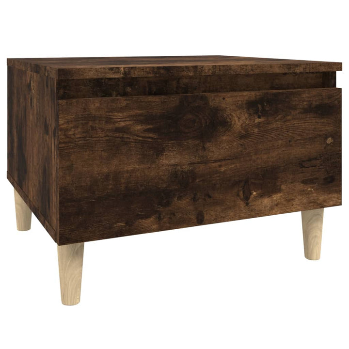 sideborde 2 stk. 50x46x35 cm konstrueret træ røget egetræsfarve