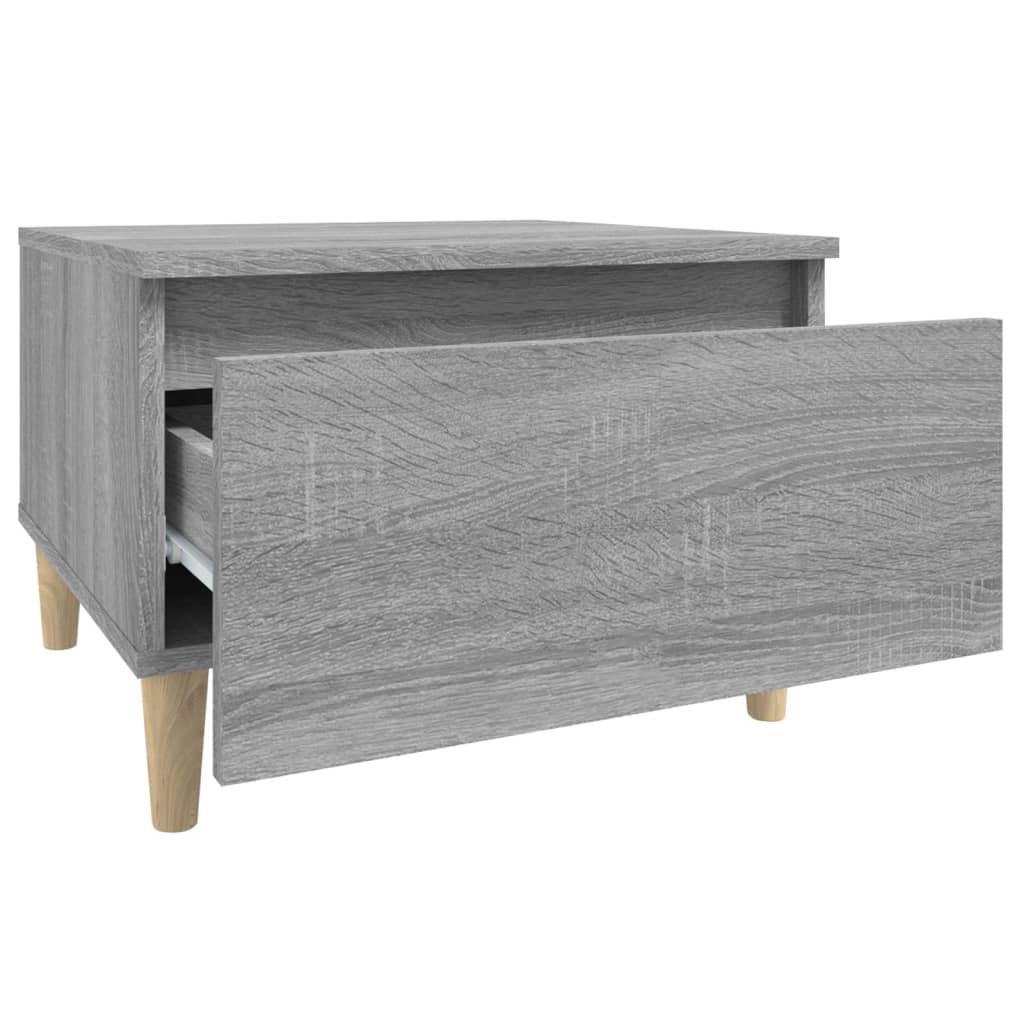sidebord 50x46x35 cm konstrueret træ grå sonoma-eg