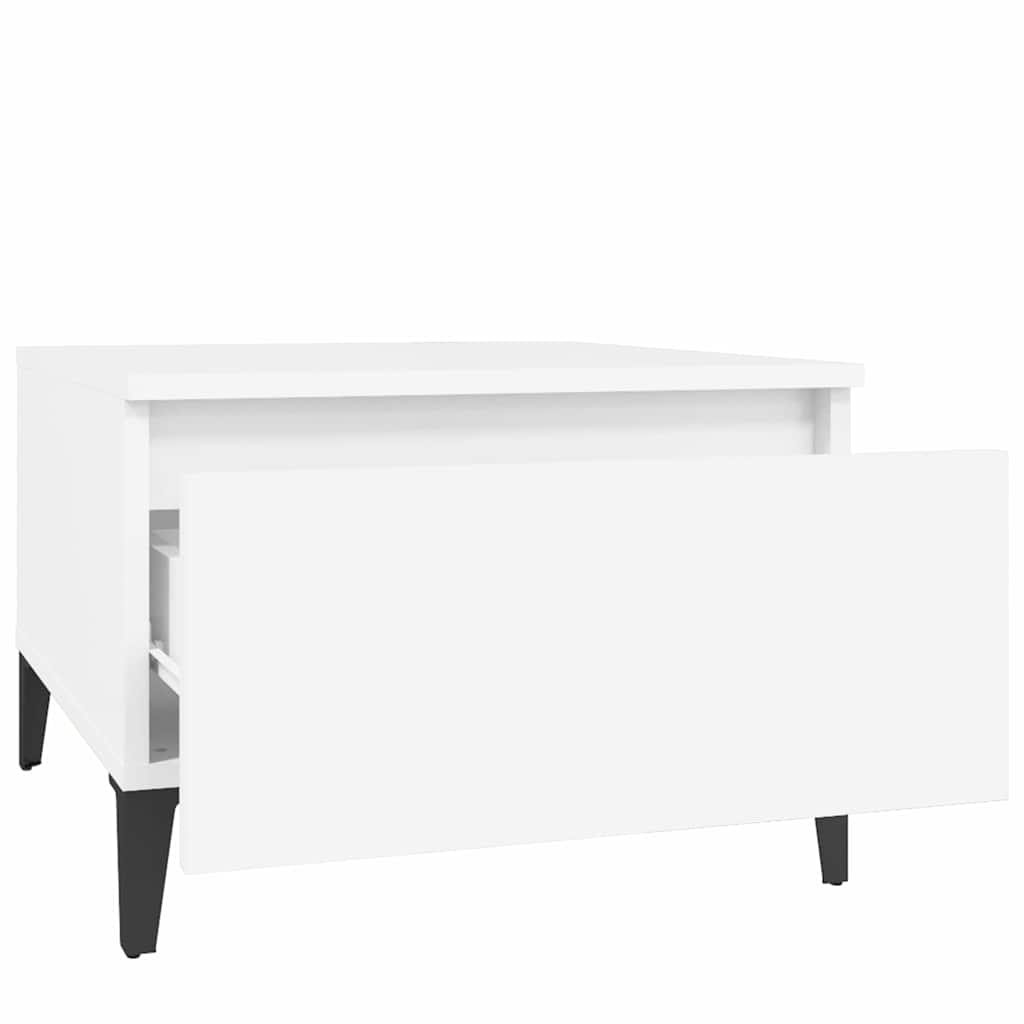 sideborde 2 stk. 50x46x35 cm konstrueret træ hvid