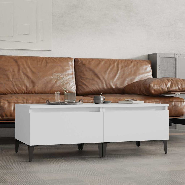 sideborde 2 stk. 50x46x35 cm konstrueret træ hvid