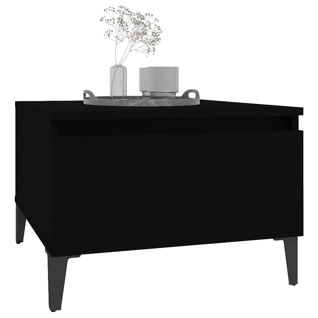 sidebord 50x46x35 cm konstrueret træ sort