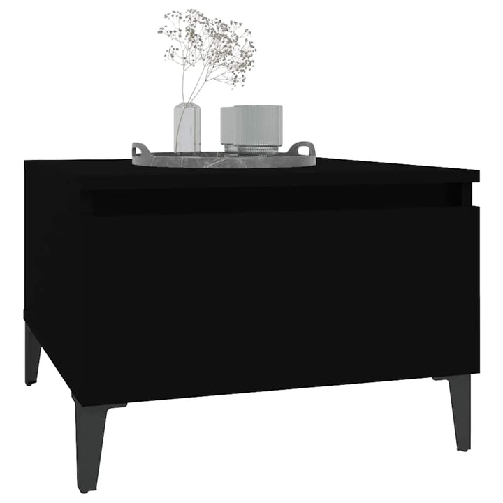 sidebord 50x46x35 cm konstrueret træ sort