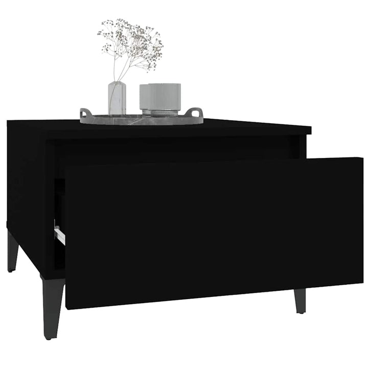 sidebord 50x46x35 cm konstrueret træ sort
