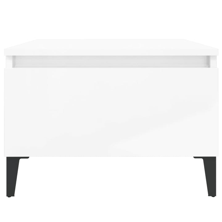 sidebord 50x46x35 cm konstrueret træ hvid højglans