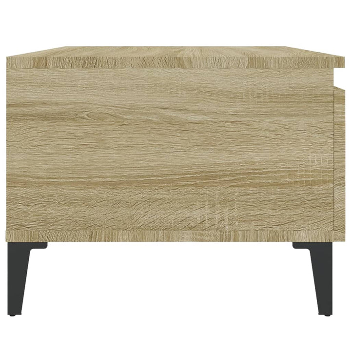 sideborde 2 stk. 50x46x35 cm konstrueret træ sonoma-eg