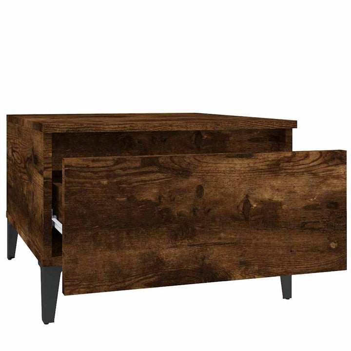 sideborde 2 stk. 50x46x35 cm konstrueret træ røget egetræsfarve
