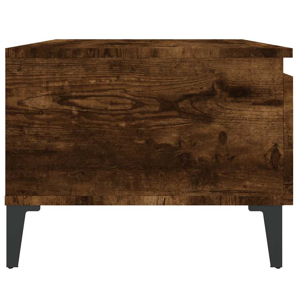 sideborde 2 stk. 50x46x35 cm konstrueret træ røget egetræsfarve