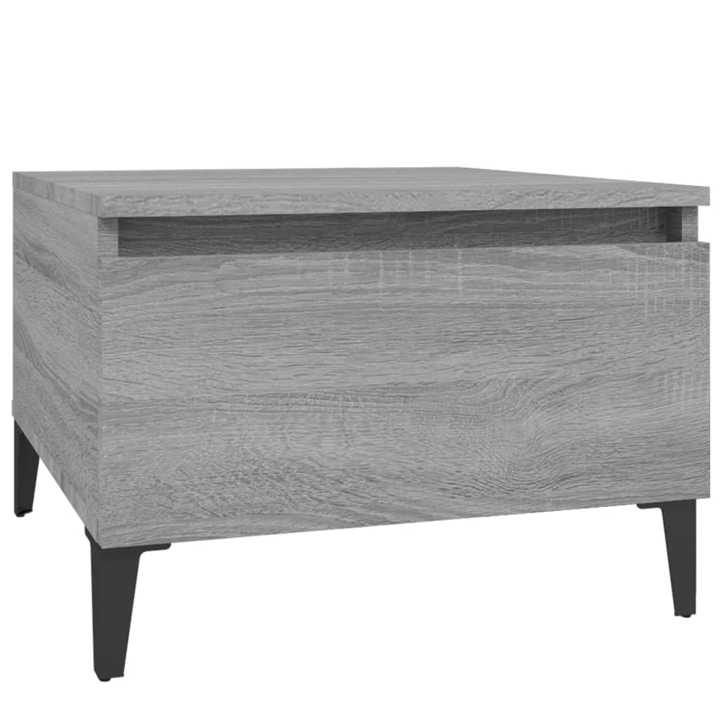 sidebord 50x46x35 cm konstrueret træ grå sonoma-eg