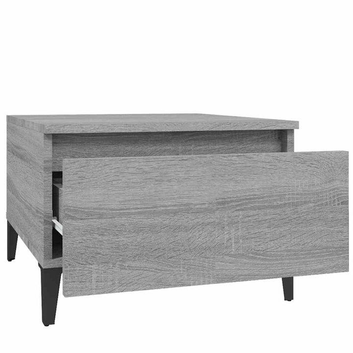 sidebord 50x46x35 cm konstrueret træ grå sonoma-eg
