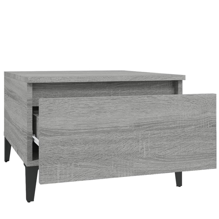 sidebord 50x46x35 cm konstrueret træ grå sonoma-eg