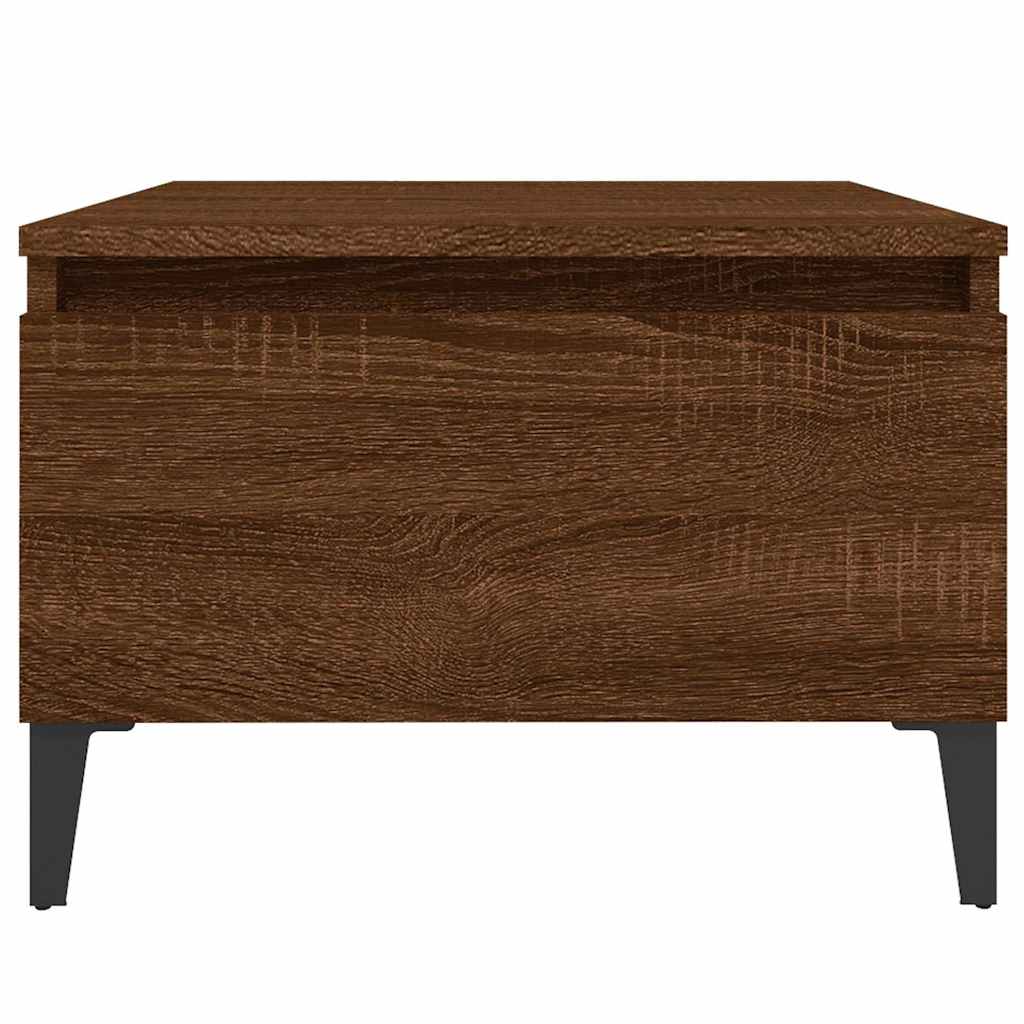 sideborde 2 stk. 50x46x35 cm konstrueret træ brun egetræsfarve