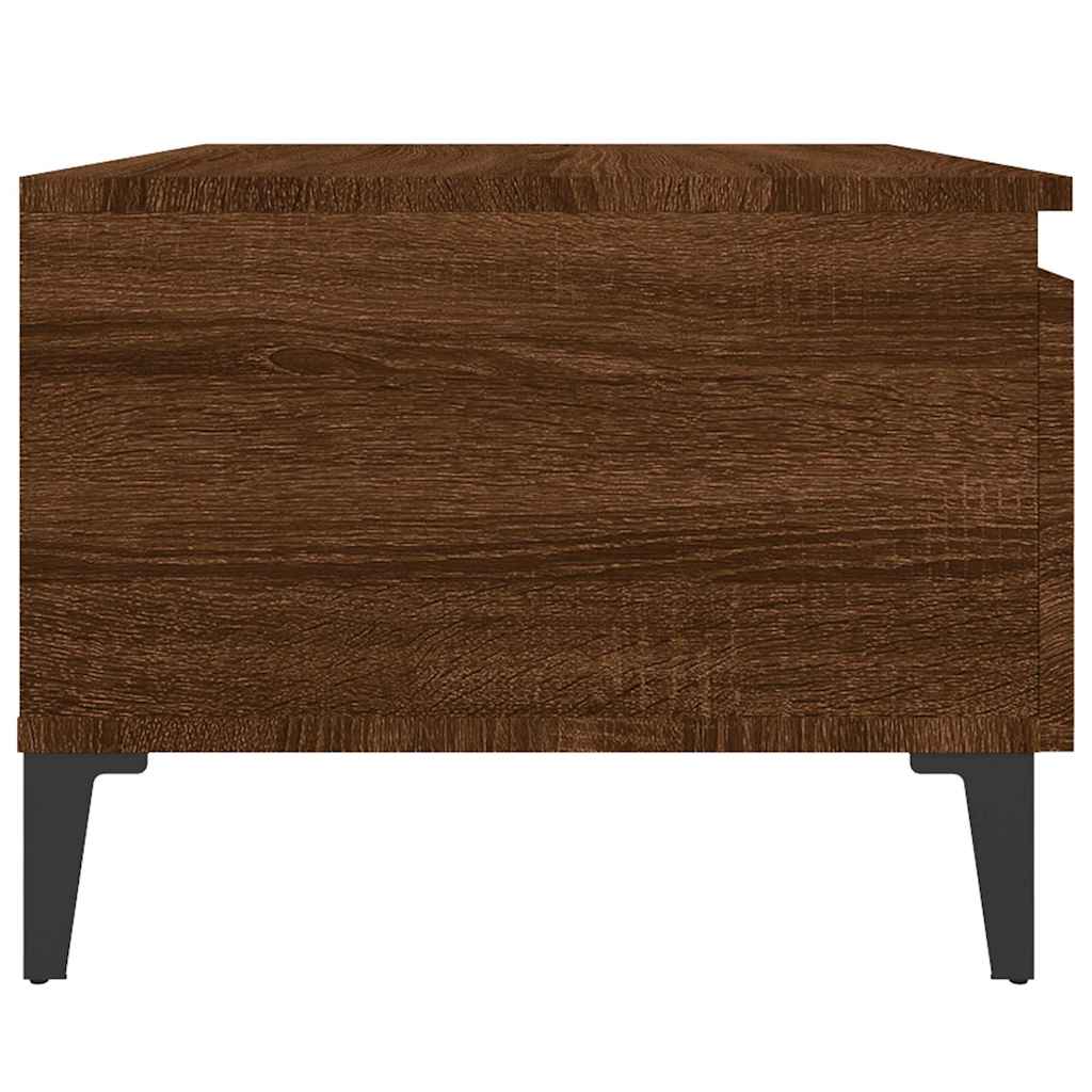 sideborde 2 stk. 50x46x35 cm konstrueret træ brun egetræsfarve