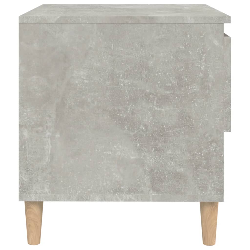 sengebord 50x46x50 cm konstrueret træ betongrå