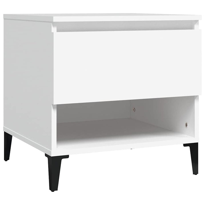 sidebord 50x46x50 cm konstrueret træ hvid