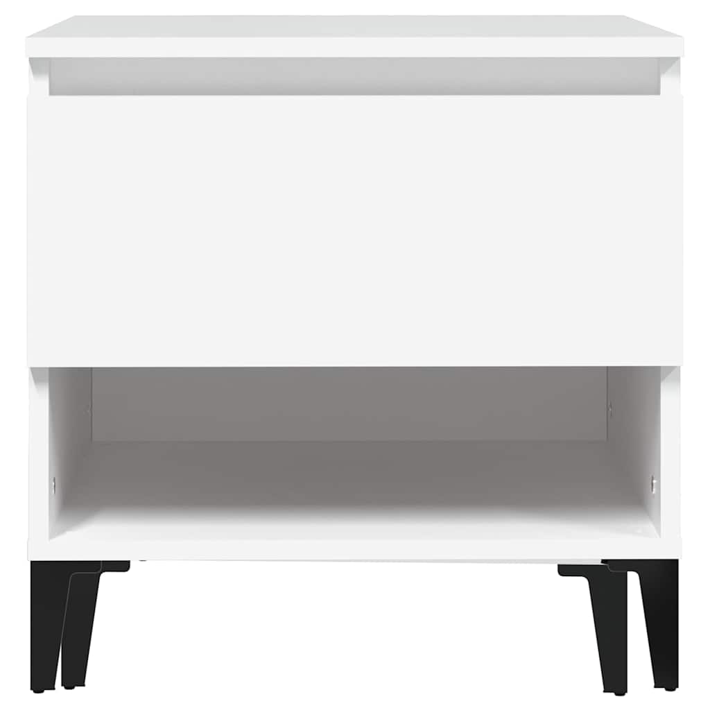 sidebord 50x46x50 cm konstrueret træ hvid