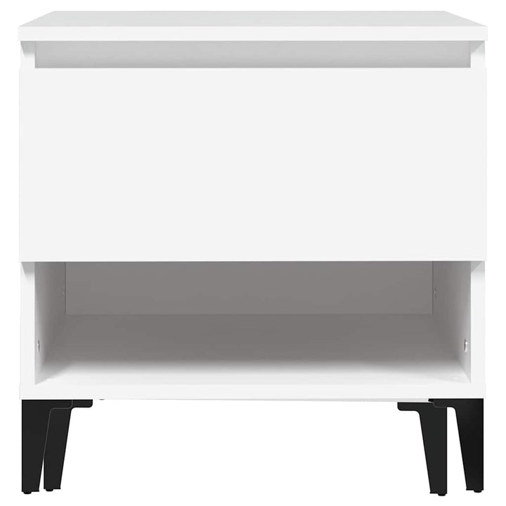 sidebord 50x46x50 cm konstrueret træ hvid