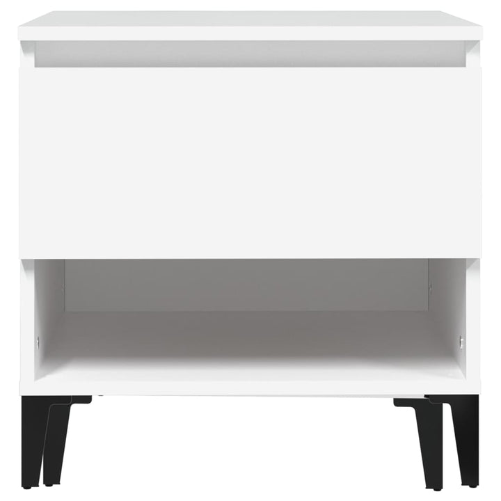 sidebord 50x46x50 cm konstrueret træ hvid