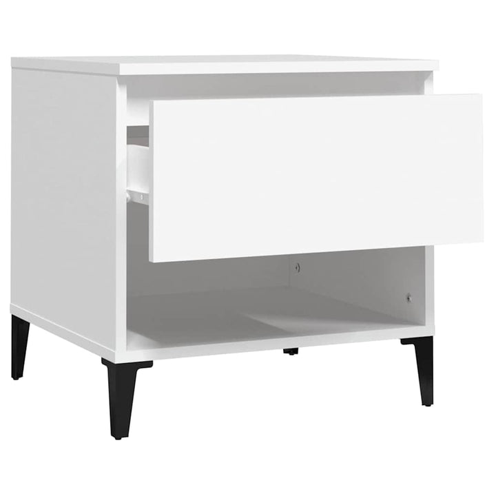 sidebord 50x46x50 cm konstrueret træ hvid