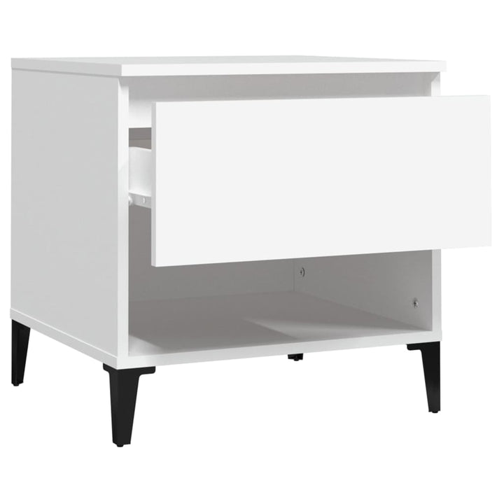 sidebord 50x46x50 cm konstrueret træ hvid