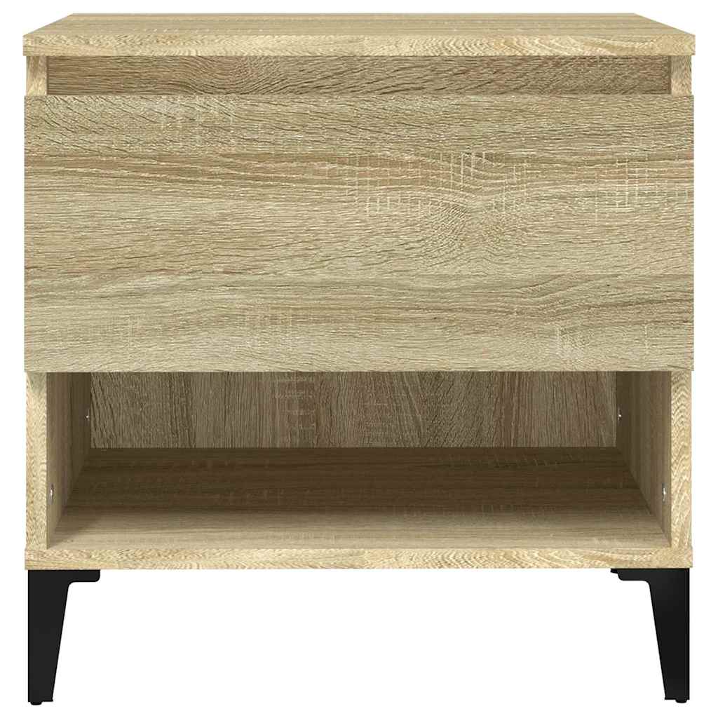 sideborde 2 stk. 50x46x50 cm konstrueret træ sonoma-eg