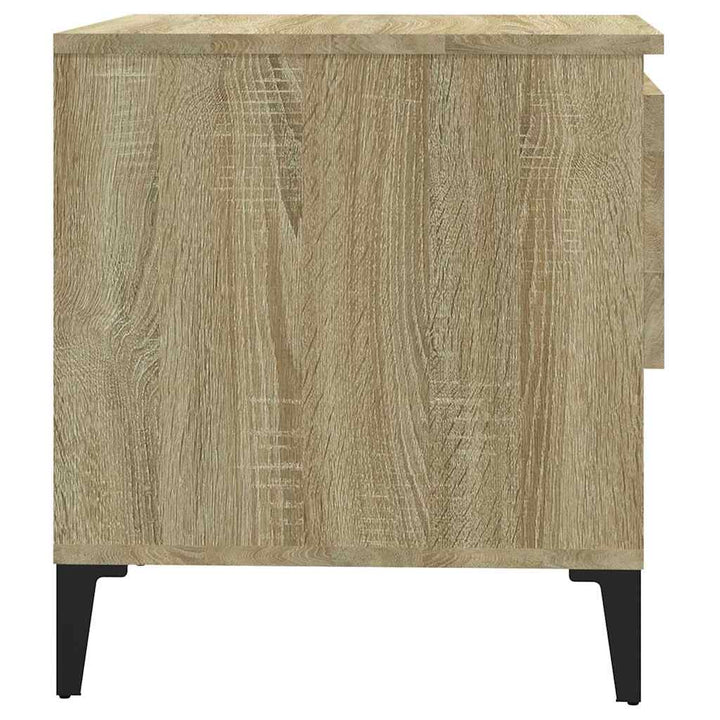 sideborde 2 stk. 50x46x50 cm konstrueret træ sonoma-eg