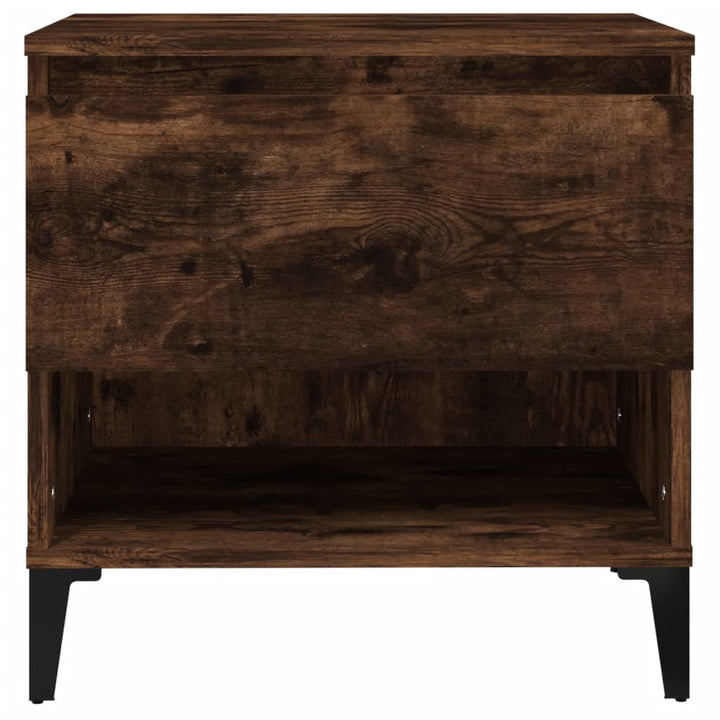 sidebord 50x46x50 cm konstrueret træ røget egetræsfarve