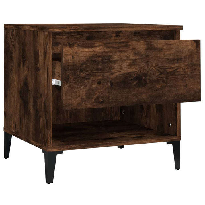 sidebord 50x46x50 cm konstrueret træ røget egetræsfarve