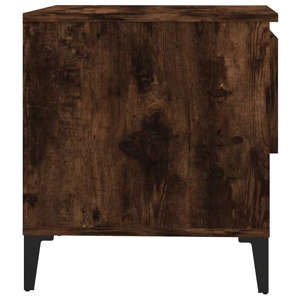 sidebord 50x46x50 cm konstrueret træ røget egetræsfarve
