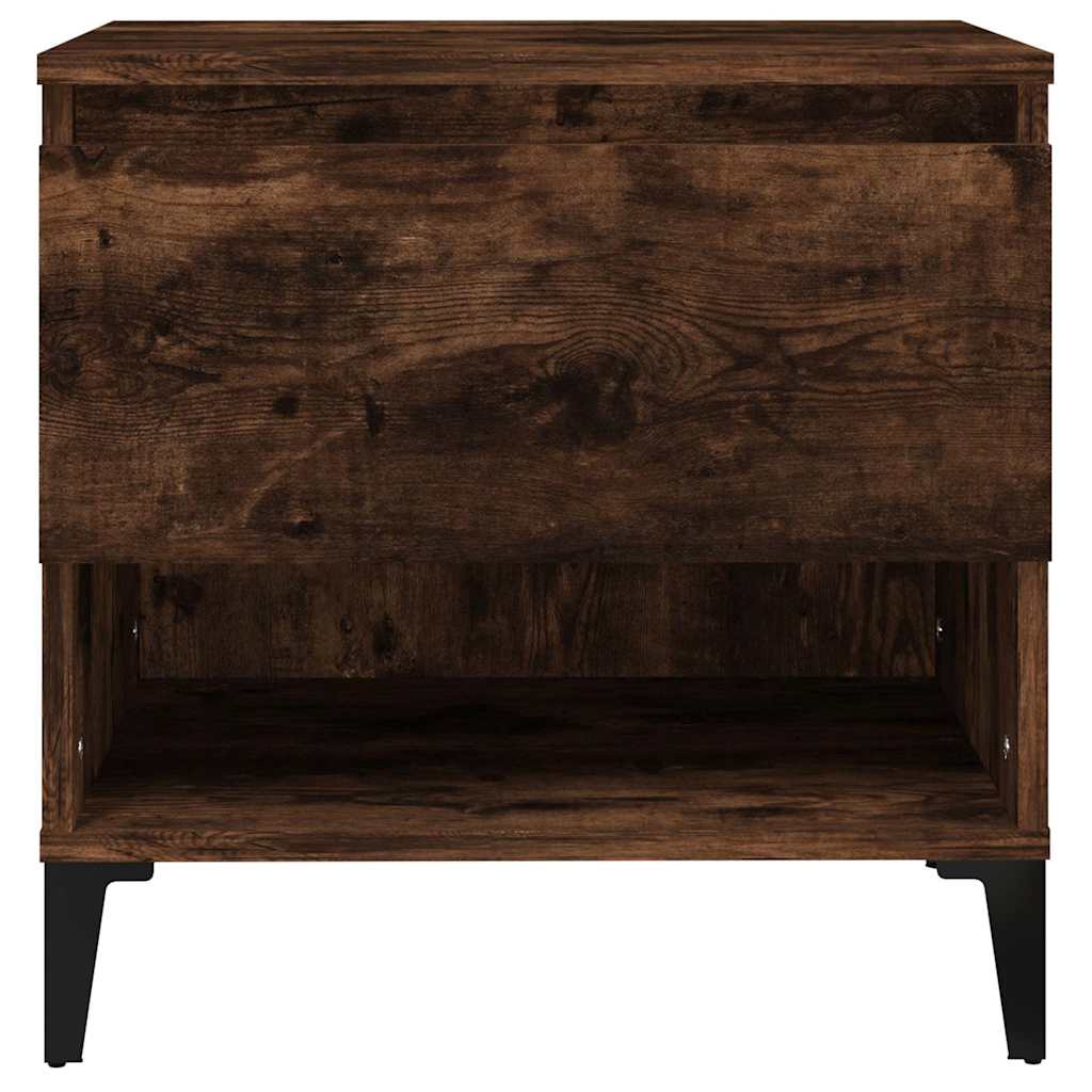 sideborde 2 stk. 50x46x50 cm konstrueret træ røget egetræsfarve