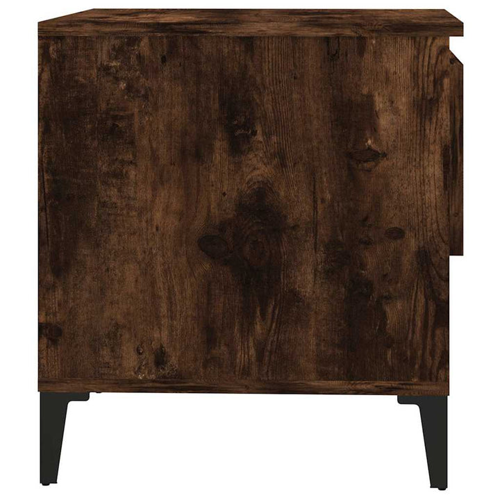 sideborde 2 stk. 50x46x50 cm konstrueret træ røget egetræsfarve