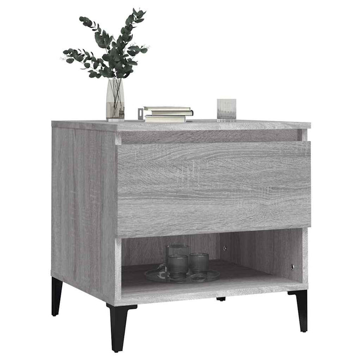 sidebord 50x46x50 cm konstrueret træ grå sonoma-eg