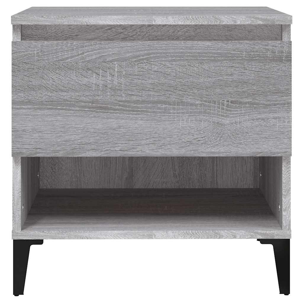 sidebord 50x46x50 cm konstrueret træ grå sonoma-eg
