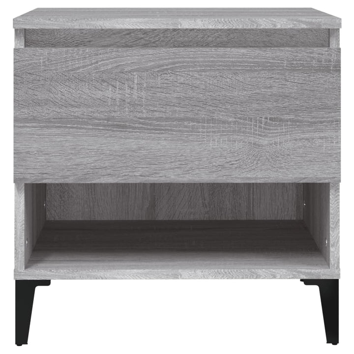 sidebord 50x46x50 cm konstrueret træ grå sonoma-eg