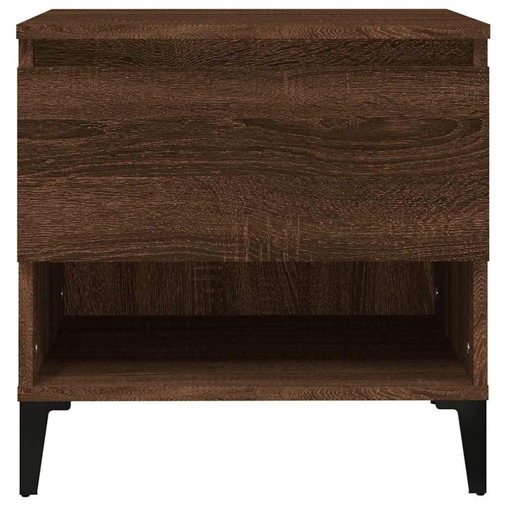 sidebord 50x46x50 cm konstrueret træ brun egetræsfarve