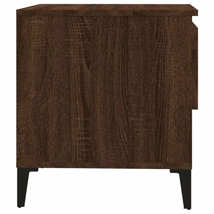 sidebord 50x46x50 cm konstrueret træ brun egetræsfarve