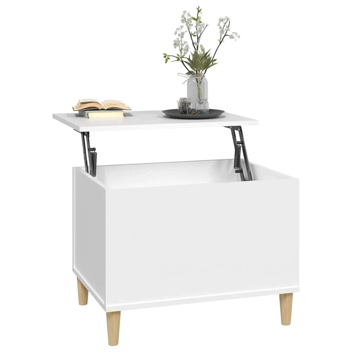 sofabord 60x44,5x45 cm konstrueret træ hvid