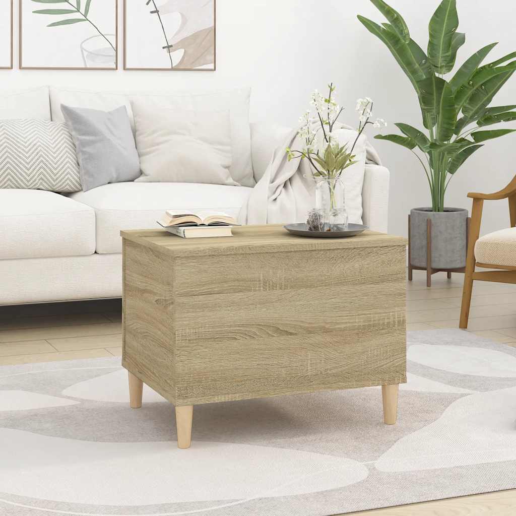 sofabord 60x44,5x45 cm konstrueret træ sonoma-eg