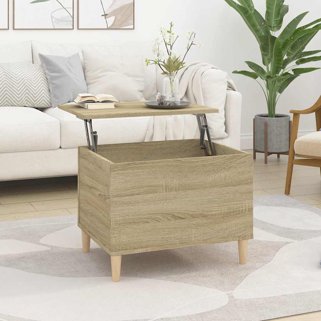 sofabord 60x44,5x45 cm konstrueret træ sonoma-eg