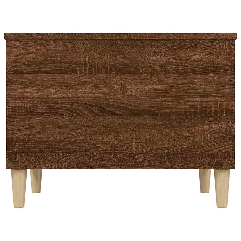 sofabord 60x44,5x45 cm konstrueret træ brun egetræsfarve
