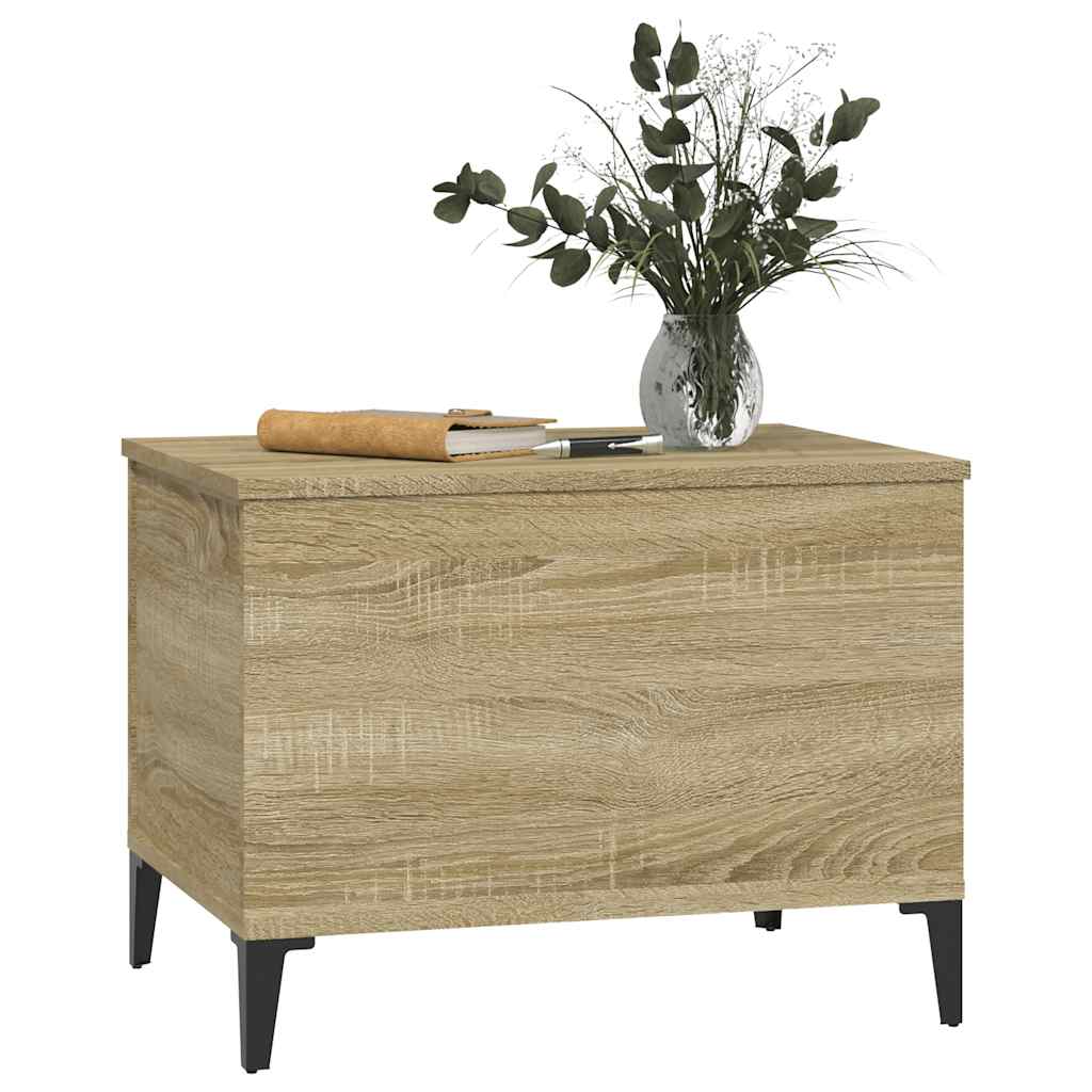 sofabord 60x44,5x45 cm konstrueret træ sonoma-eg