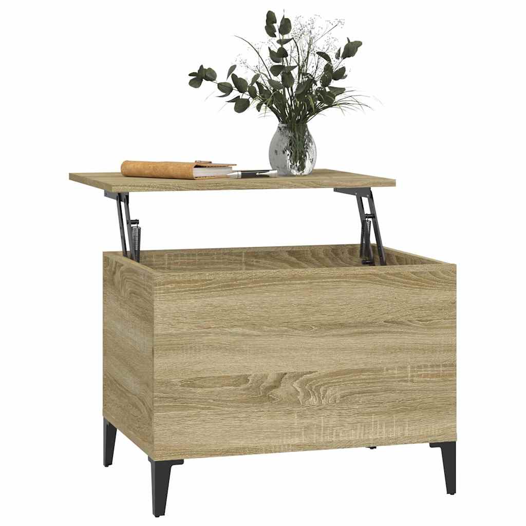 sofabord 60x44,5x45 cm konstrueret træ sonoma-eg