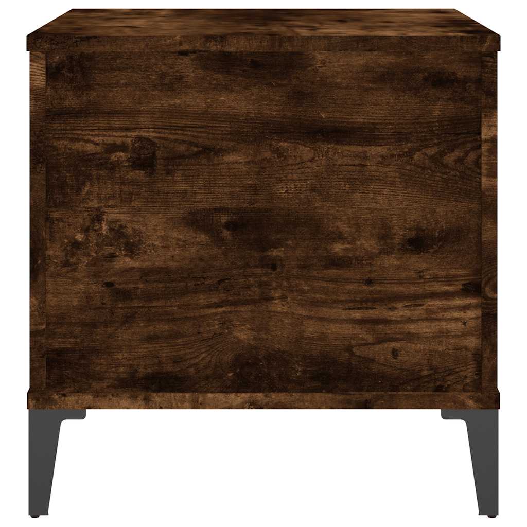 sofabord 60x44,5x45 cm konstrueret træ røget egetræsfarve
