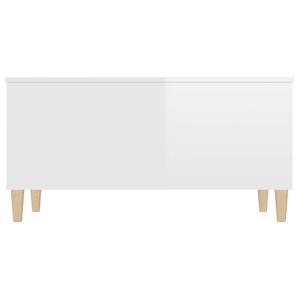 sofabord 90x44,5x45 cm konstrueret træ hvid højglans