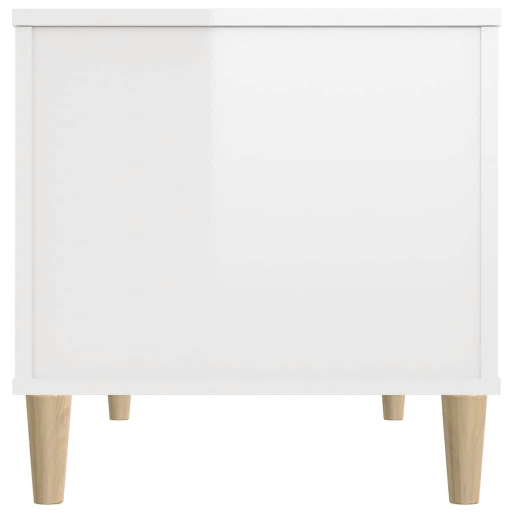 sofabord 90x44,5x45 cm konstrueret træ hvid højglans