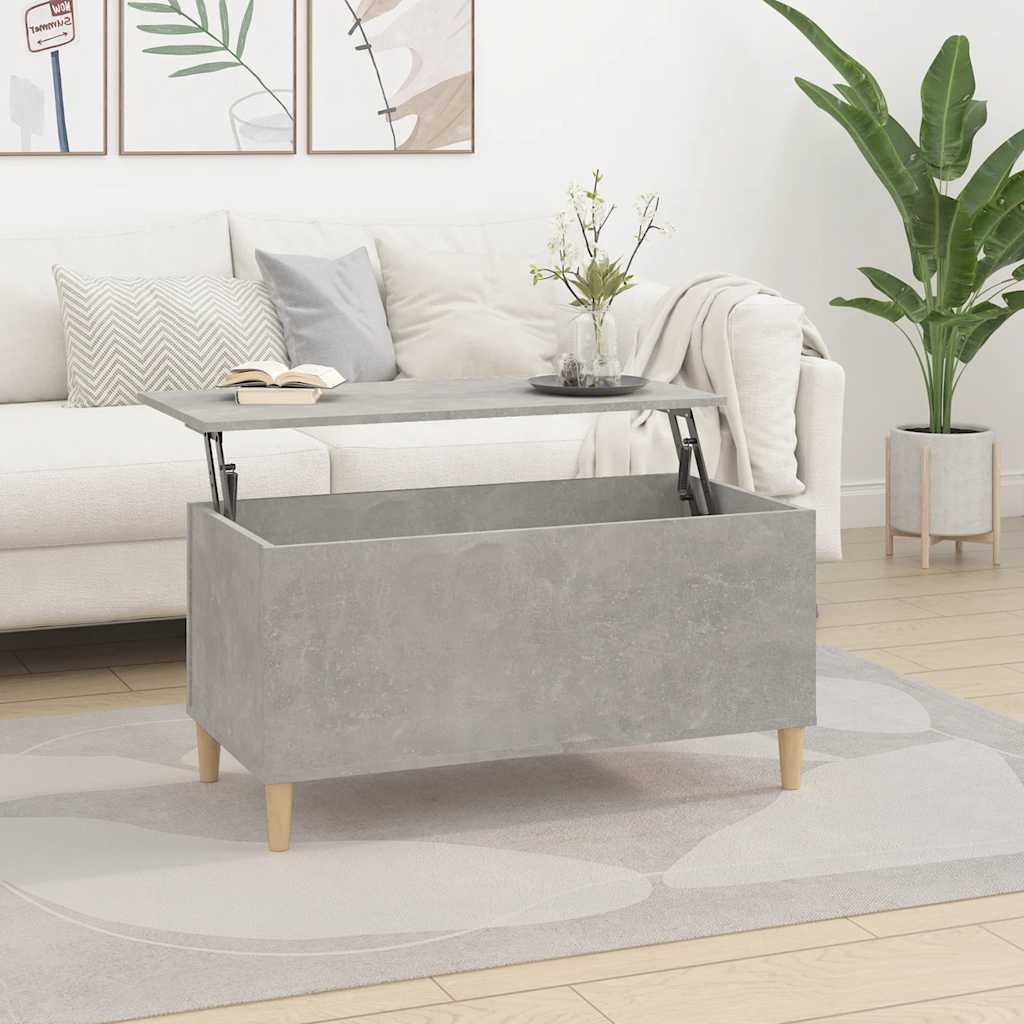 sofabord 90x44,5x45 cm konstrueret træ betongrå