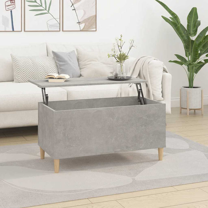 sofabord 90x44,5x45 cm konstrueret træ betongrå